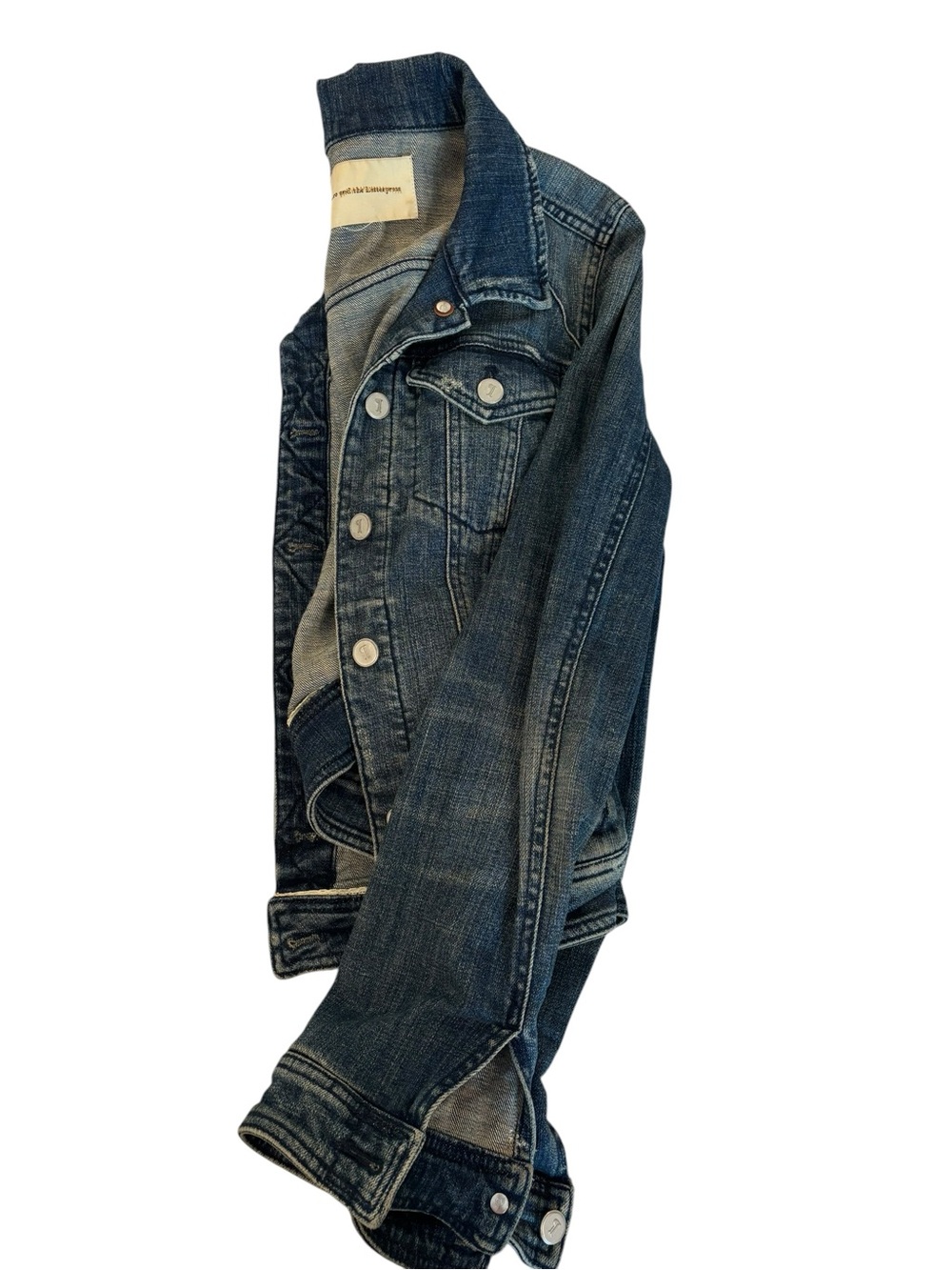 Pilcro Faded Blue Denim Jacket - Women's  Size Small - Picture 3 of 6